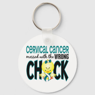 Cervical cancer röra med den fla chicken nyckelring