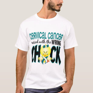 Cervical cancer röra med den fla chicken t-shirt