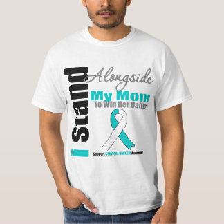 Cervical cancer står jag tillsammans med min mamma t-shirt