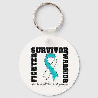 Cervical Cancer Survivor Fighter Warrior Nyckelring