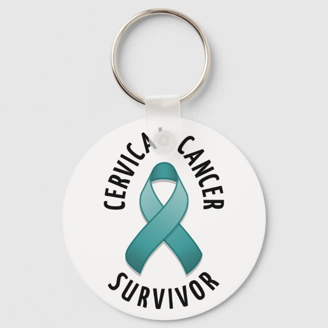 Cervical Cancer Survivor Keychain Nyckelring (Framsida)