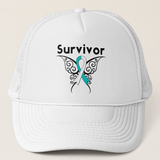 Cervical Cancer Survivor Tribal Butterfly Keps (Framsida)