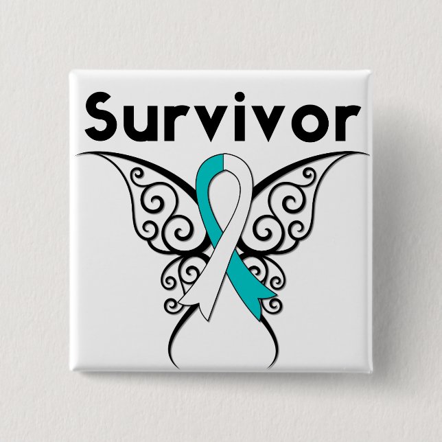 Cervical Cancer Survivor Tribal Butterfly Knapp (Framsida)