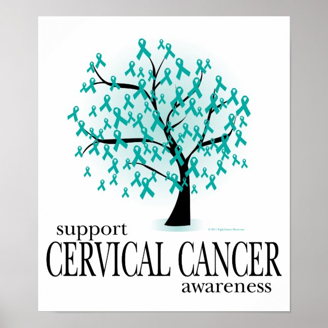 Cervical Cancer Träd Poster (Framsidan)