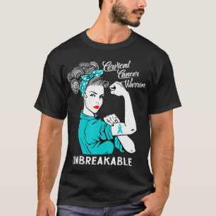Cervical Cancer Warrior Obrytbar medvetenhet T Shirt