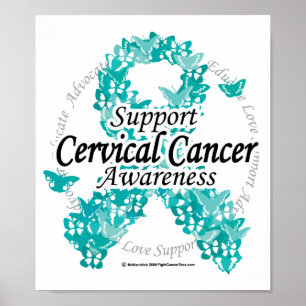 Cervical cancerband av fjärilar poster