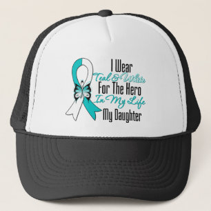 Cervical cancerband min hjälte min dotter truckerkeps