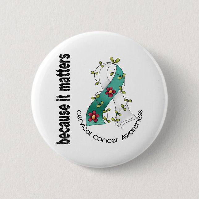 Cervical cancerblommaband 3 knapp (Framsida)