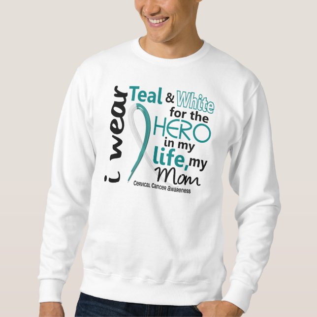 Cervical cancerhjälte i mitt liv min mamma 2 sweatshirt (Framsida)