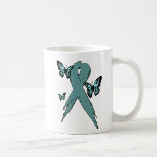Cervical cancermedvetenhetband kaffemugg