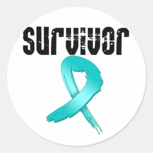 Cervical cancerÖVERLEVANDE Runt Klistermärke