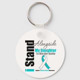 Cervikal cancer står jag bredvid min dotter nyckelring