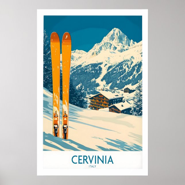 Cervinia Ski Väggkonstaffisch 1 Poster (Framsidan)