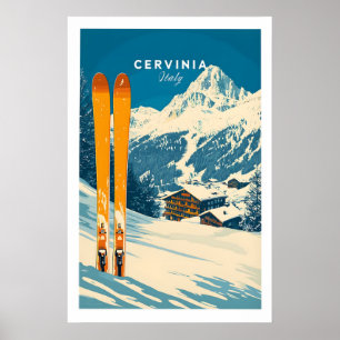 Cervinia Ski Väggkonsttryck 1 Poster