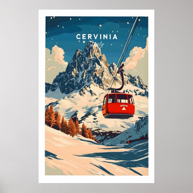 Cervinia skidtryck 1 poster (Framsidan)