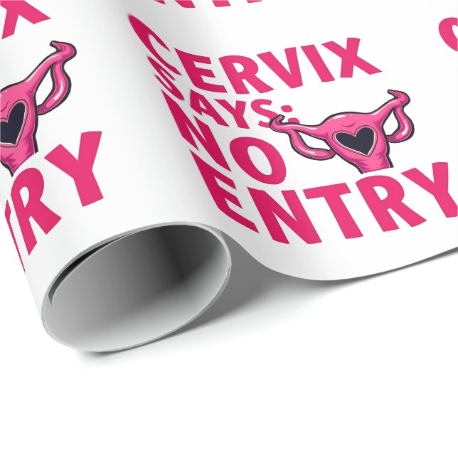 Cervix säger inget Womb Pro-köp på ingångsnivå Presentpapper (Rullad Hörn)