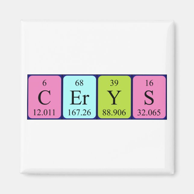 Cerys periodiska magnet bord namn (Framsidan)