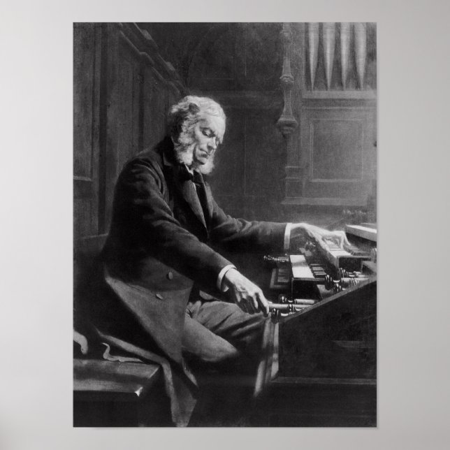 Cesar Franck vid organkonsolen Poster (Framsidan)