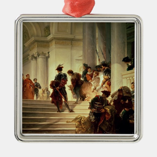 Cesare Borgia som lämnar Vaticanen Julgransprydnad Metall (Framsidan)