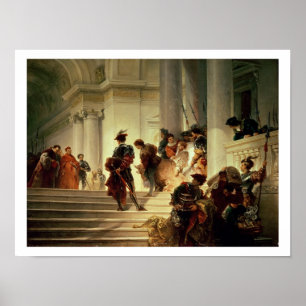 Cesare Borgia som lämnar Vaticanen Poster