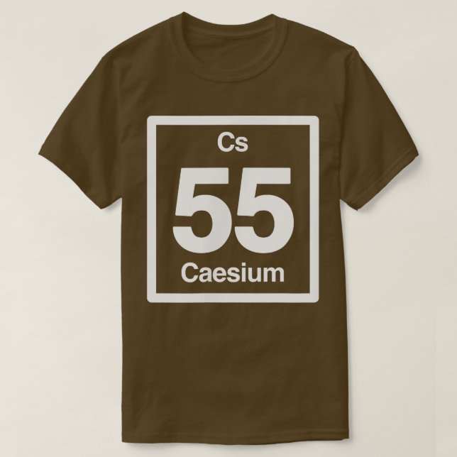 Cesium Cs, Periodic Bord Inslag, 55:e födelsedagen T Shirt (Design framsida)