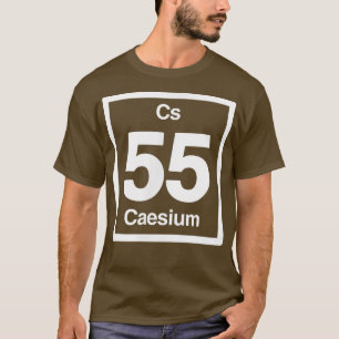 Cesium Cs, Periodic Bord Inslag, 55:e födelsedagen T Shirt