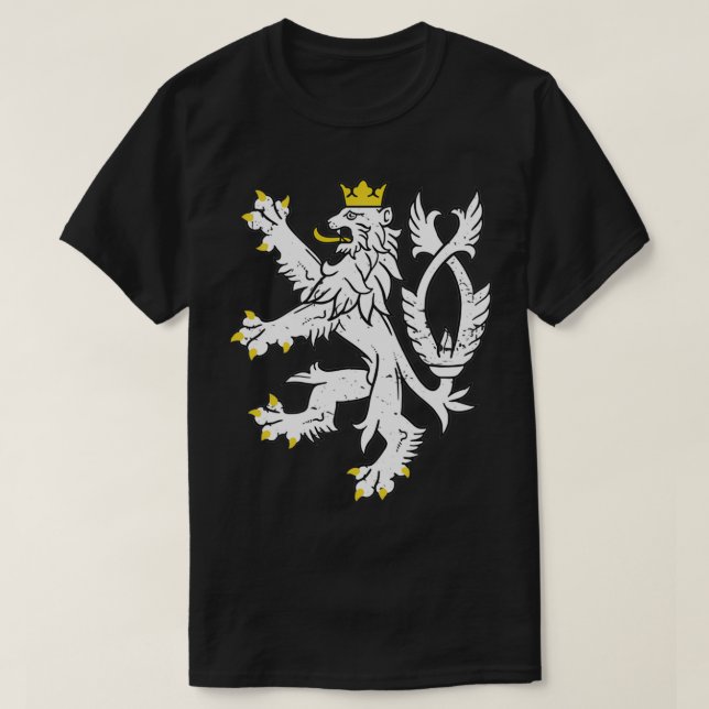 Ceska Republika Lion Coat of Arms  Czech Republic  T Shirt (Design framsida)