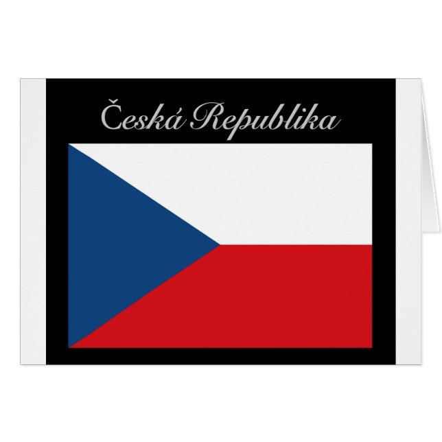 Česká republika vlajka hälsningskort (Framsidan Horizontal)