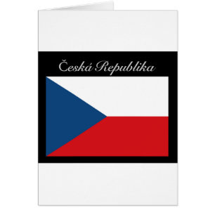 Česká republika vlajka hälsningskort