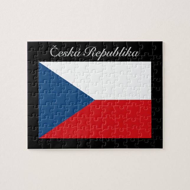 Česká republika vlajka pussel (Horisontell)