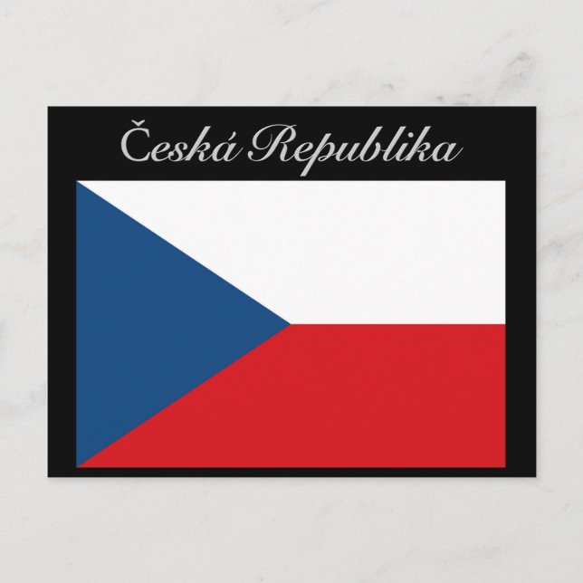 Česká republika vlajka vykort (Framsida)