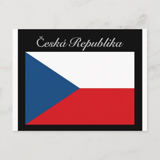 Česká republika vlajka vykort (Framsida)