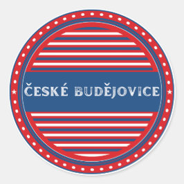 Ceske Budejovice Stadens Pride Emblem Tjeckisk ide Runt Klistermärke