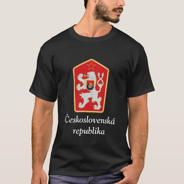 Československá republika - Czechoslovakia T-Shirt. Tee (Framsida)