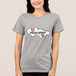 Československo 1918-1992 Åldrande Vintagekarta T Shirt