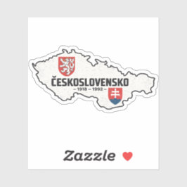 Československo 1918-1992 Vintagekarta Retro Klistermärken