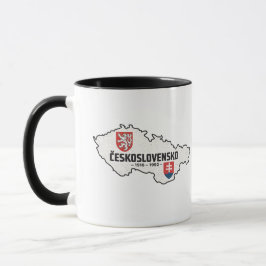 Československo 1918-1992 Vintagekarta Retro Mugg
