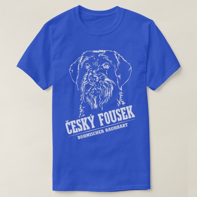 Cesky Fousek Hund Hunting Hundar Porträtt Bohemian T Shirt (Design framsida)