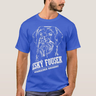 Cesky Fousek Hund Hunting Hundar Porträtt Bohemian T Shirt