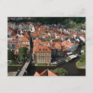 Cesky Krumlov, gammalt stadskort Vykort