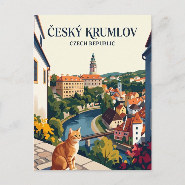 Cesky Krumlov Tjeckien Vykort (Framsida)