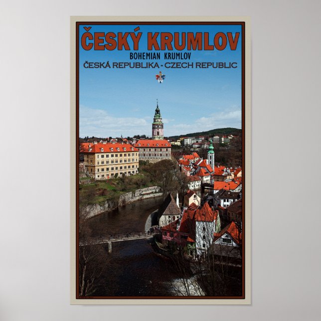 Cesky Krumlov - Vltava River Poster (Framsidan)