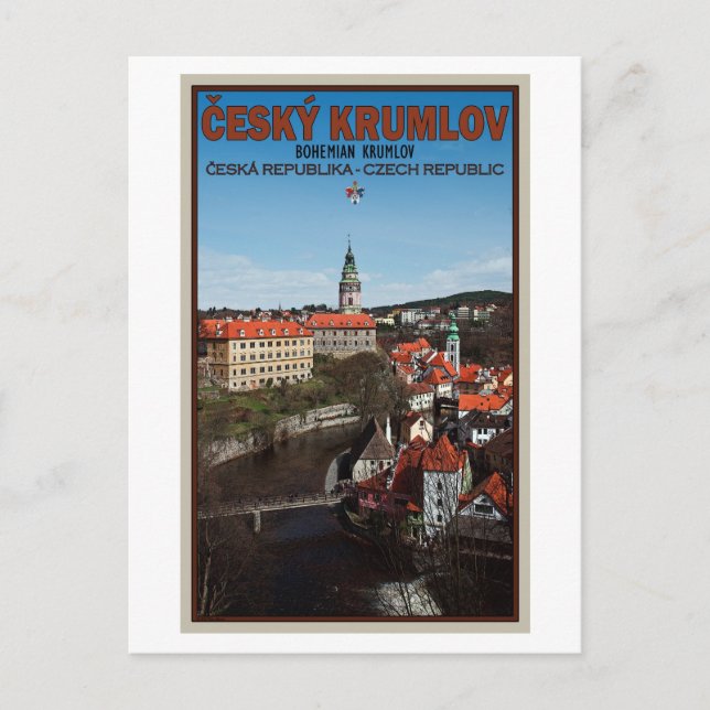 Cesky Krumlov - Vltava River Vykort (Framsida)
