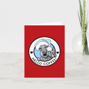 Cesky Terrier Coffee Älskare-julkort Tack Kort