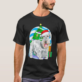 Cesky Terrier Hund Santa Julgran Decor T Shirt