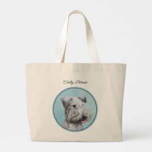 Cesky Terrier-målning Söt Original Husdjur Hund Ko Jumbo Tygkasse