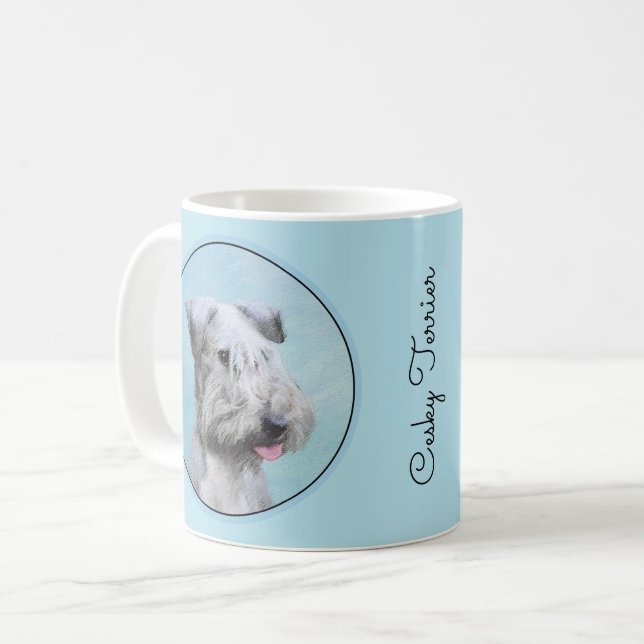 Cesky Terrier Paediatric - Cute Original Hund Art Kaffemugg (Framsida vänster)