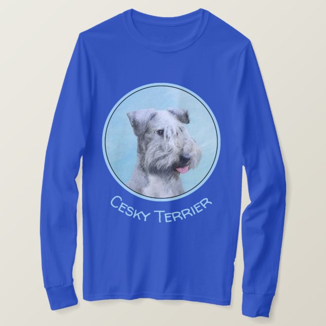 Cesky Terrier Paediatric - Cute Original Hund Art T Shirt (Design framsida)