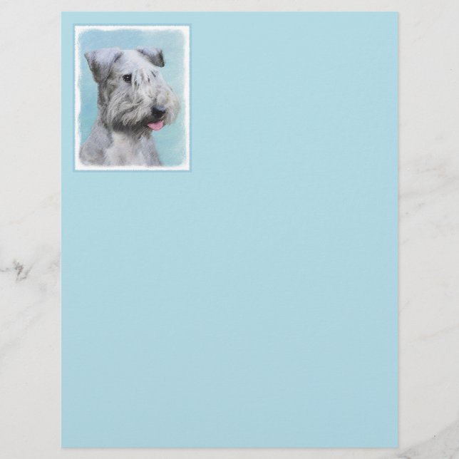 Cesky Terrier Painting - Cute Original Hund Art (Framsida)