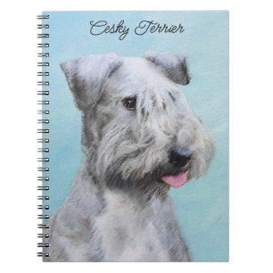 Cesky Terrier Painting - Cute Original Hund Art Anteckningsbok